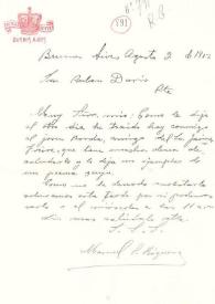 Carta manuscrita con membrete: "Royal Hotel Buenos Aires" | Biblioteca Virtual Miguel de Cervantes