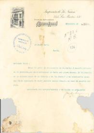 Carta de Drago, José María | Biblioteca Virtual Miguel de Cervantes