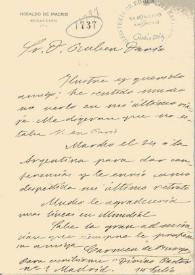 Carta de Carmen de Burgos a Rubén Darío. Madrid, 15 de julio de [1913?] | Biblioteca Virtual Miguel de Cervantes