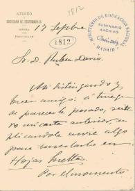 Carta de Heras, Dionisio de las | Biblioteca Virtual Miguel de Cervantes