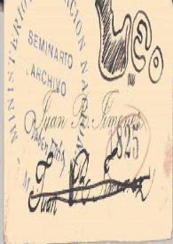 Carta de Jiménez, Juan Ramón | Biblioteca Virtual Miguel de Cervantes