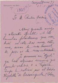 Carta de Ory, Eduardo de | Biblioteca Virtual Miguel de Cervantes