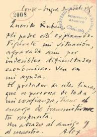 Carta de Sawa, Alejandro | Biblioteca Virtual Miguel de Cervantes