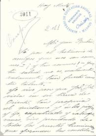 Carta de Sawa, Alejandro | Biblioteca Virtual Miguel de Cervantes