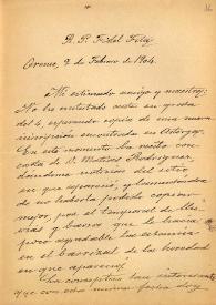 Carta de M. Macías a F. Fita sobre una inscripción de Astorga (León) | Biblioteca Virtual Miguel de Cervantes