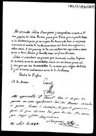 Carta en la que manifiesta sus opiniones sobre el informe de Manuel de la Corte | Biblioteca Virtual Miguel de Cervantes