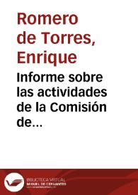 Informe sobre las actividades de la Comisión de Monumentos de Córdoba | Biblioteca Virtual Miguel de Cervantes