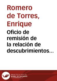 Oficio de remisión de la relación de descubrimientos arqueológicos que se han producido en Córdoba y su provincia en el primer semestre de 1921 | Biblioteca Virtual Miguel de Cervantes