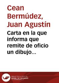 Carta en la que informa que remite de oficio un dibujo del mosaico hallado en Itálica, que tenía en su poder un pintor de Santiponce. | Biblioteca Virtual Miguel de Cervantes