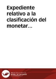 Expediente relativo a la clasificación del monetario de la Real Academia de la Historia. | Biblioteca Virtual Miguel de Cervantes