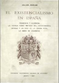 El existencialismo en España / Julián Marías | Biblioteca Virtual Miguel de Cervantes