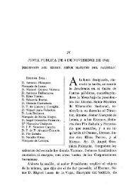 Junta pública de 4 de noviembre de 1942 : recepción del Excmo. Señor Marqués del Saltillo / V. Castañeda | Biblioteca Virtual Miguel de Cervantes