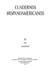 Cuadernos Hispanoamericanos. Núm. 31, 1952 | Biblioteca Virtual Miguel de Cervantes