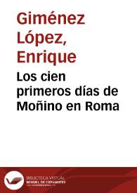 Los cien primeros días de Moñino en Roma / Enrique Giménez López | Biblioteca Virtual Miguel de Cervantes