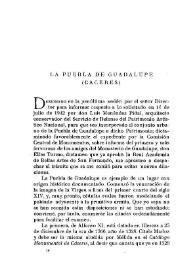 La Puebla de Guadalupe (Cáceres) / F. J. Sánchez Cantón | Biblioteca Virtual Miguel de Cervantes