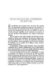 Escudo heráldico del Ayuntamiento de Porcuna / El Marqués del Saltillo | Biblioteca Virtual Miguel de Cervantes
