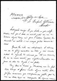 Carta de José Enrique Rodó a Rafael Altamira. Montevideo, 25 de octubre de 1906 | Biblioteca Virtual Miguel de Cervantes