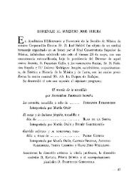 Homenaje al maestro José Subirá | Biblioteca Virtual Miguel de Cervantes