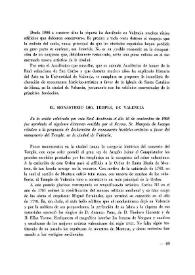 El monasterio del Temple, de Valencia / Marqués de Lozoya | Biblioteca Virtual Miguel de Cervantes