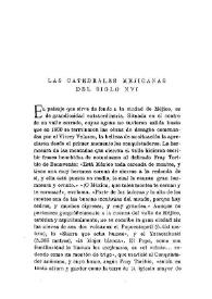 Las catedrales mejicanas del siglo XVI / Diego Angulo Íñiguez | Biblioteca Virtual Miguel de Cervantes