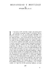 Hispanidad y mestizaje / por Osvaldo Lira, SS. CC | Biblioteca Virtual Miguel de Cervantes