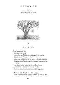 Desamor (poemas) / por Vicente Aleixandre | Biblioteca Virtual Miguel de Cervantes