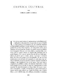 Crónica cultural / por Carlos Castro Cubells | Biblioteca Virtual Miguel de Cervantes