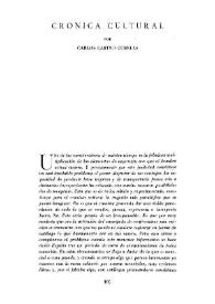 Crónica cultural / por Carlos Castro Cubells | Biblioteca Virtual Miguel de Cervantes