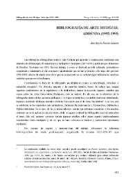 Bibliografía de arte mudéjar. Addenda (1992-1995) / Ana Reyes Pacios Lozano | Biblioteca Virtual Miguel de Cervantes