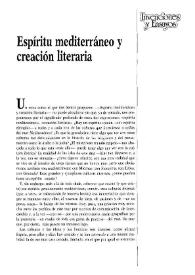 Espíritu mediterráneo y creación literaria / Antonio Colinas | Biblioteca Virtual Miguel de Cervantes