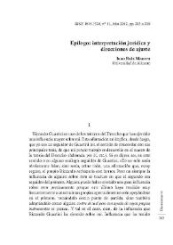 Epílogo  : interpretación jurídica y direcciones de ajuste / Juan Ruiz Manero | Biblioteca Virtual Miguel de Cervantes