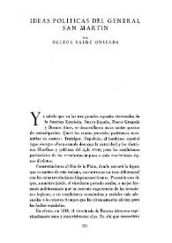 Ideas políticas del General San Martín / por Héctor Sáenz Quesada | Biblioteca Virtual Miguel de Cervantes