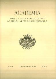 Academia : Anales y Boletín de la Real Academia de Bellas Artes de San Fernando. Núm. 31, segundo semestre de 1970 | Biblioteca Virtual Miguel de Cervantes