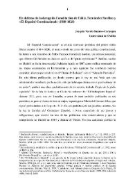 En defensa de la derogada Constitución de Cádiz. Fernando Sardino y "El Español constitucional" (1818-1820) / Joaquín Varela Suanzes-Carpegna | Biblioteca Virtual Miguel de Cervantes
