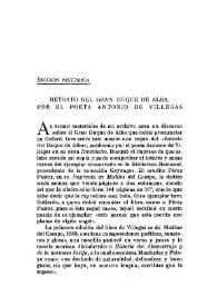 Retrato del Gran Duque de Alba, por el poeta Antonio de Villegas / El Duque de Alba | Biblioteca Virtual Miguel de Cervantes