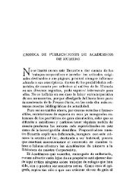 Crónica de publicaciones de académicos de número [I] / El Duque de Maura | Biblioteca Virtual Miguel de Cervantes