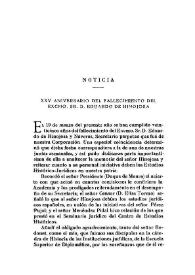 Noticia. XXV aniversario del fallecimiento del Excm. Señor don Eduardo de Hinojosa / V. Castañeda | Biblioteca Virtual Miguel de Cervantes