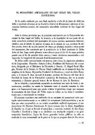 El monasterio amurallado de San Cugat del Vallés (Barcelona) / Comisión Central de Monumentos | Biblioteca Virtual Miguel de Cervantes
