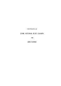 Juan Antonio Ruiz Casaux / por José Subirá | Biblioteca Virtual Miguel de Cervantes