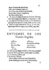 Entremes de Los condes fingidos / [de Venauente] | Biblioteca Virtual Miguel de Cervantes