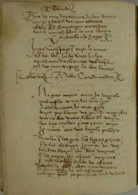 Cobles de Mossén Corella a Calde[s]a. Ma gran caritat, amor he laguesa | Biblioteca Virtual Miguel de Cervantes