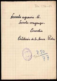 Comedia famosa. A secreto agravio, secreta venganza / de Don Pedro Calderon de la Barca | Biblioteca Virtual Miguel de Cervantes