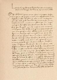 Letra fengida que Achilles scriu a Policena en lo setge de Troya apres mort Ector | Biblioteca Virtual Miguel de Cervantes