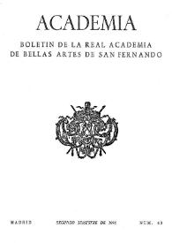 Academia : Anales y Boletín de la Real Academia de Bellas Artes de San Fernando. Núm. 43, segundo semestre de 1976 | Biblioteca Virtual Miguel de Cervantes