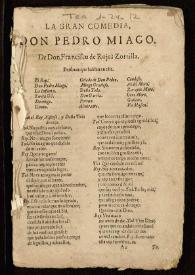 La gran comedia Don Pedro Miago | Biblioteca Virtual Miguel de Cervantes