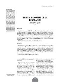 Zurita: memorial de la desolación / José Carlos Rovira | Biblioteca Virtual Miguel de Cervantes