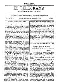 El Telegrama : diario progresista. Año I, núm. 21, martes 25 de junio de 1889 | Biblioteca Virtual Miguel de Cervantes