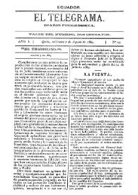 El Telegrama : diario progresista. Año I, núm. 43, miércoles 7 de agosto de 1889 | Biblioteca Virtual Miguel de Cervantes