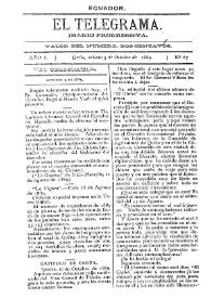 El Telegrama : diario progresista. Año I, núm. 67, sábado 5 de octubre de 1889 | Biblioteca Virtual Miguel de Cervantes