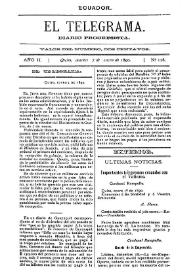 El Telegrama : diario progresista. Año II, núm. 128, martes 7 de enero de 1890 | Biblioteca Virtual Miguel de Cervantes